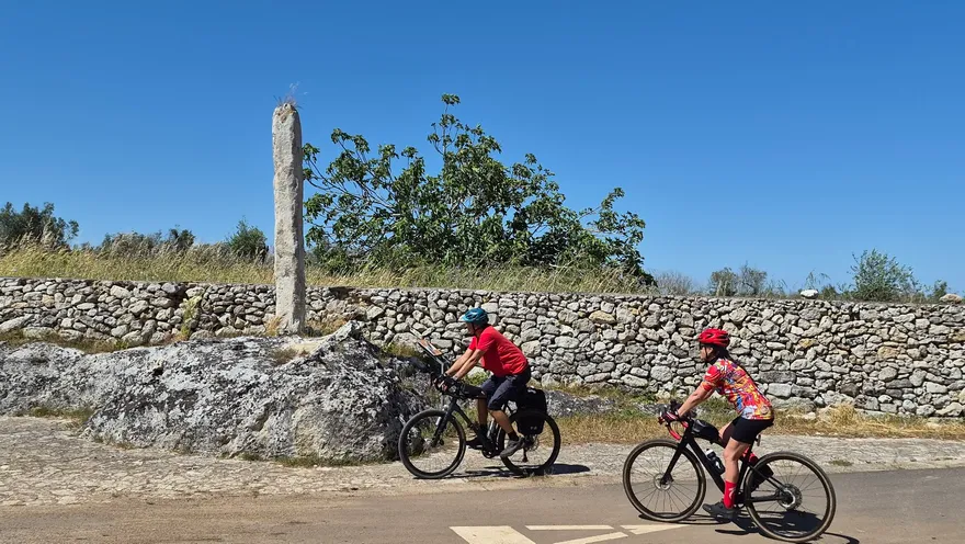 Uno dei menhir del parco dei megaliti a Giurdignano
